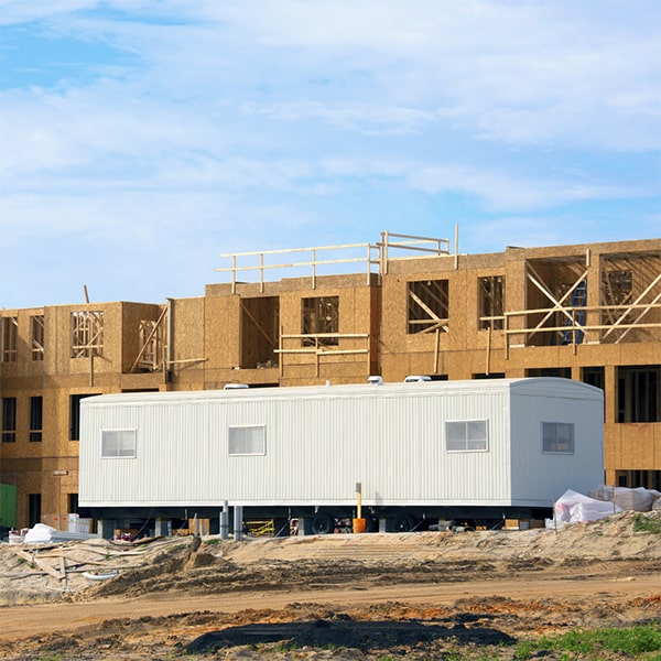 construction site office trailers come in various sizes, including 8 x 20, 10 x 40, and custom options